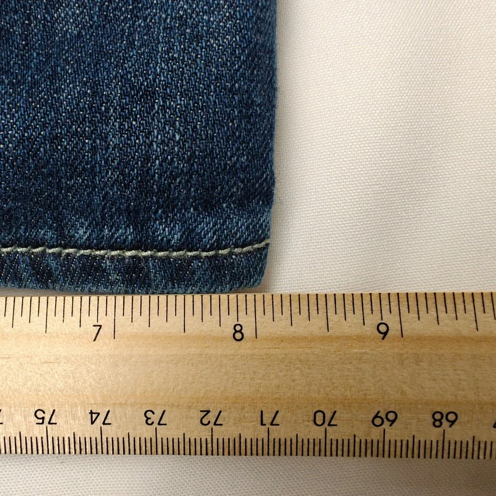 Levis 514 Slim Straight Jeans Mens 36x32 Blue Denim Flap Pocket 00514-0046